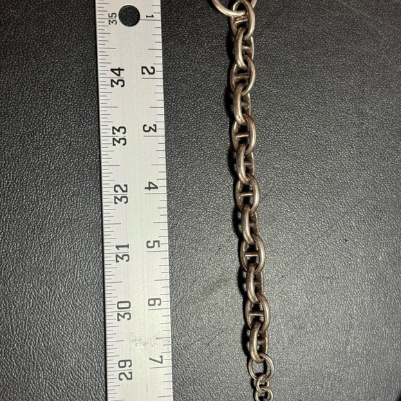 Vintage Heavy Sterling Silver Fancy Anchor Mariner Link Bracelet 925 - Picture 10 of 14